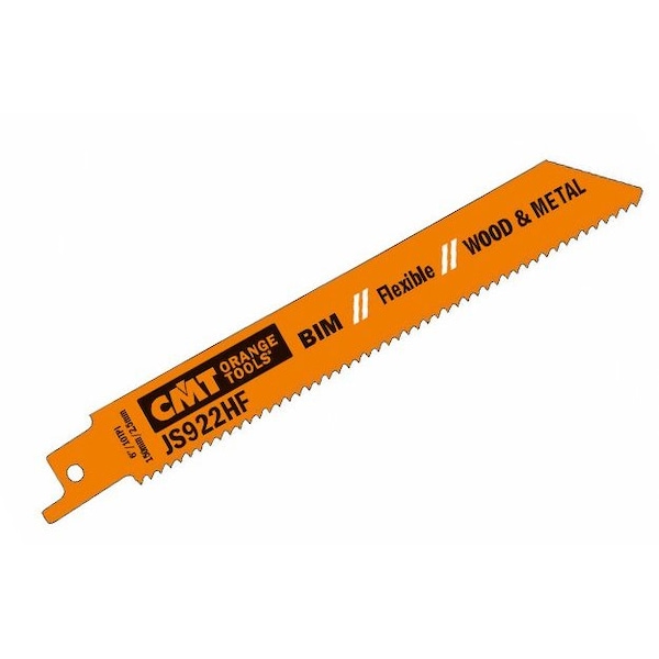 Cmt RECIPROCATING SAW BLADES for WOOD&METAL (BIM) 6inx 10TPI (5-PCS.) JS922HF-5 - main