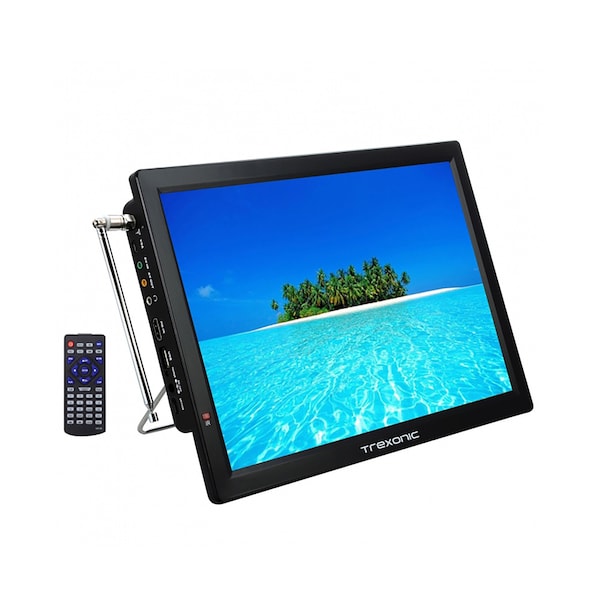 Trexonic Portable 14 Inch LED TV with HDMI, SD/MMC, USB, VGA, AV In/Out and Built-in Digital Tuner TRX-14D - main