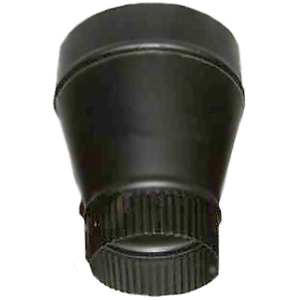 Gray Metal 8 x 6 in. No. 611 24 Gauge Black Reducer Small End Crimped 8X6-611 - main