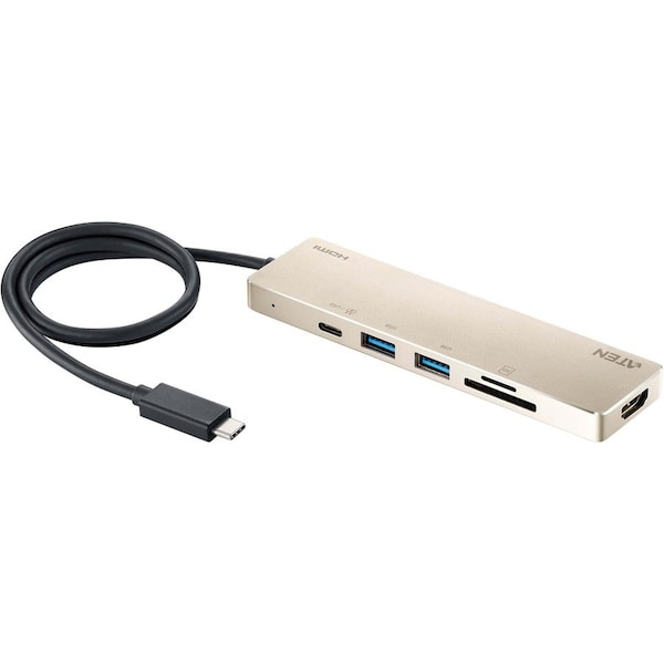 Aten USB-C MULTIPORT MINI DOCK WITH POWER PASS-THROUGH - 60W UH3239 - main