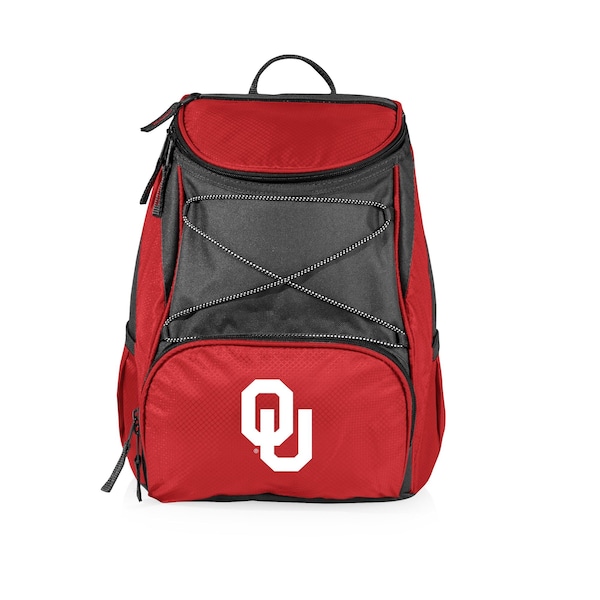 Picnic Time Family Of Brands NCAA Oklahoma Sooners PTX Backpack CoolerRed with Gray Accents 633-00-100-454-0 - main