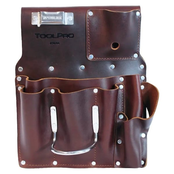 Toolpro Oil Tanned Top Grain 8 PocketDrywall Pouch left hand TP70486 - main