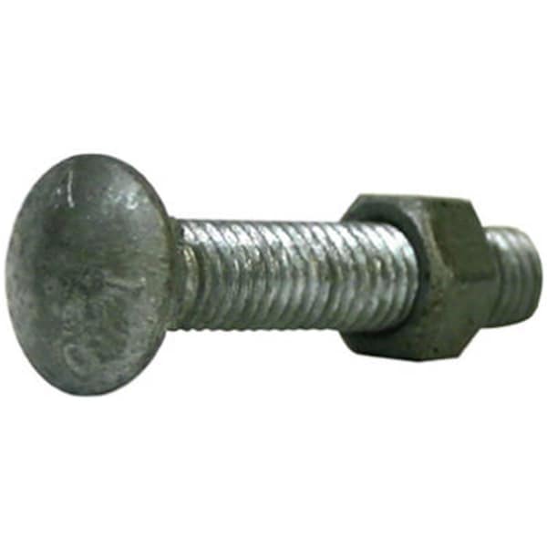 Midwest Airlines Midwest Air 328503C 0.38 in. x 2 in. Galvanized Carriage Bolt With Nut, 10PK 270846 - main