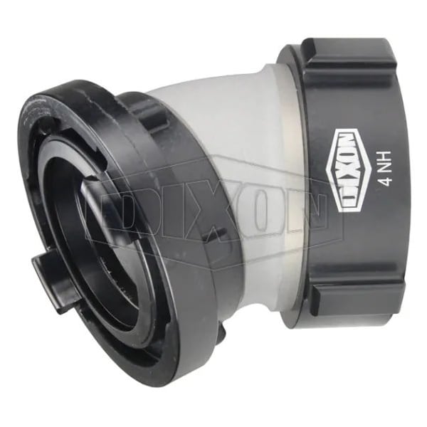 Dixon Rocker Lug Elbow with Buna-N Gasket, 4 x 6 in Nominal, Storz x Female NST NH Swivel End Style, Alu SFSA30-4060F - main