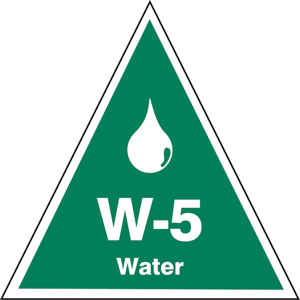 Accuform Energy Source ID Tag, W-5 Water, 2.5" X 2.5", Adhesive Dura-Poly, 5/PK TDK905XVM - main