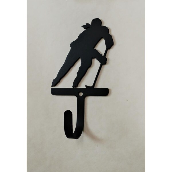 Village Wrought Iron New Hockey Woman & Girl - Wall Hook - Small WH-389-S - main