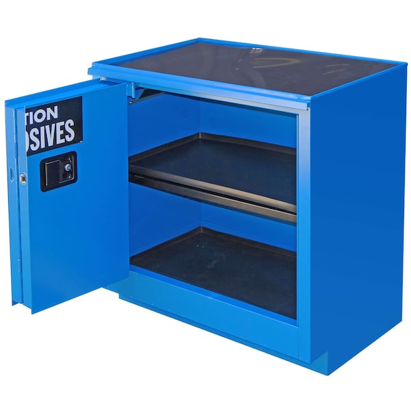 Securall Acid/Corrosive Storage Cabinet, 24 Gallon, 1 Shelves, 35 in W x 36 in H x 22 in D, Blue C224 - main