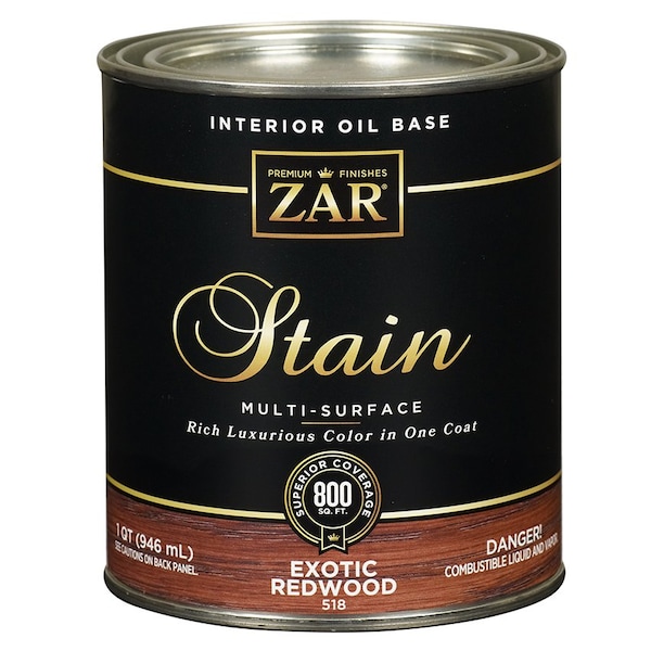 Zar Wood Stain Qt UGL Exotic Redwood Zar Interior Oil-Based Wood Stain 51812 - main