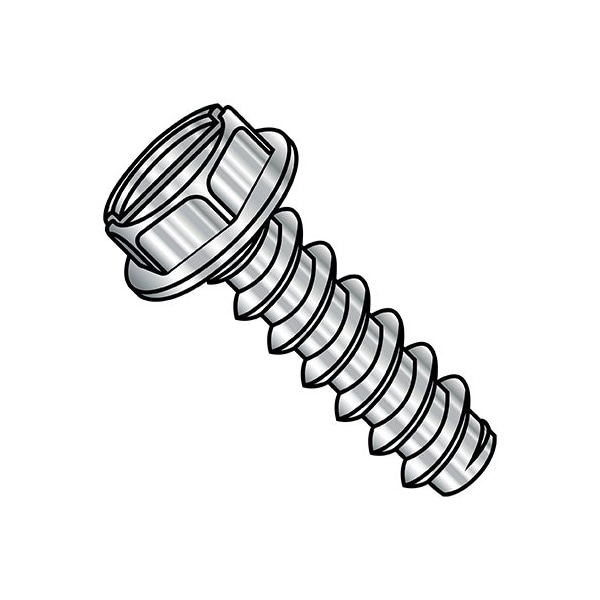 Zoro Select 1/4-14X2 Slot Hexwash Ft Stsb 18-8 Stainless Steel, 500Pk 1432BSW188 - main