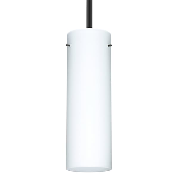 Besa Lighting Besa Stilo 9 Stem Pendant, Opal Matte, Black Finish, 1x 40W MAX E26 Base 1TT-493007-BK - main