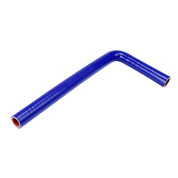 Hps Performance 5/16 in ID, 5 in and 60 in Leg Length, 4-Ply Reinforced Silicone 90 deg. Elbow Coupler, Blue HTSEC90-032-L5X60-BLUE - main