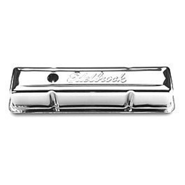 Edelbrock 4649 Signature Series Chrome Valve Cover - Chevrolet 262-400 E11-4649 - main