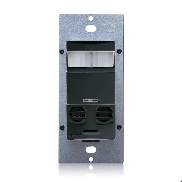 Leviton Wall Mount Sensor, Occupancy, Photocell, Vacancy, Hard Wired, Black, 2,400 sq ft, Fluorescent, Incandescent OSSMT-MAE - main