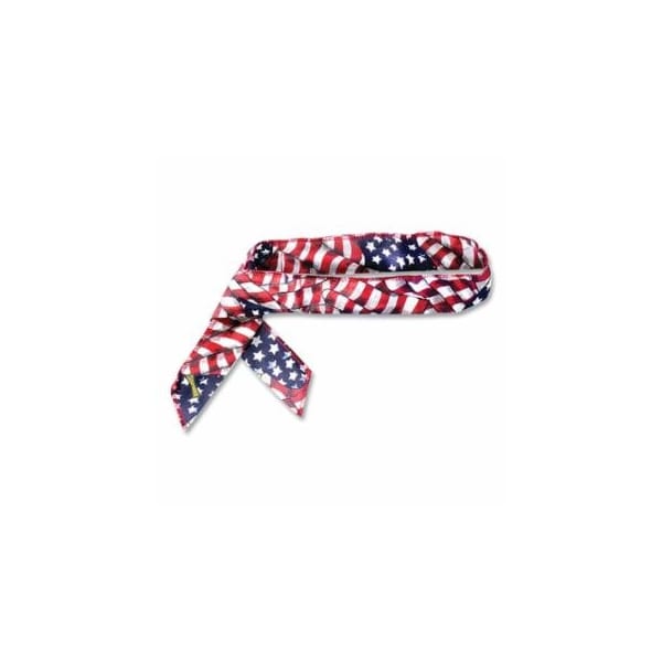 Occunomix MiraCool Neck Bandana, 1-11/16 in W x 34.75 in L, Wavy Flag 561-940-WAV - main