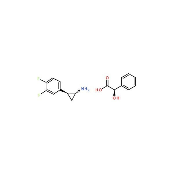 Ak Scientific trans-(1R, 2S)-2-(3, 4-Difluorophenyl)cyclopropanaminium (2R)-2-hydroxy-2-phenylethanoate (100g), CAS Z3448-100g - main