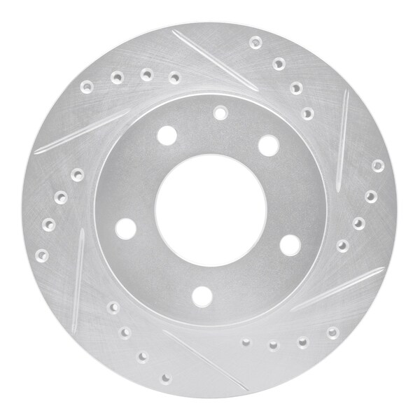 Dynamic Friction Co DFC Brake Rotor - Drilled and Slotted - Silver 631-80028R - main