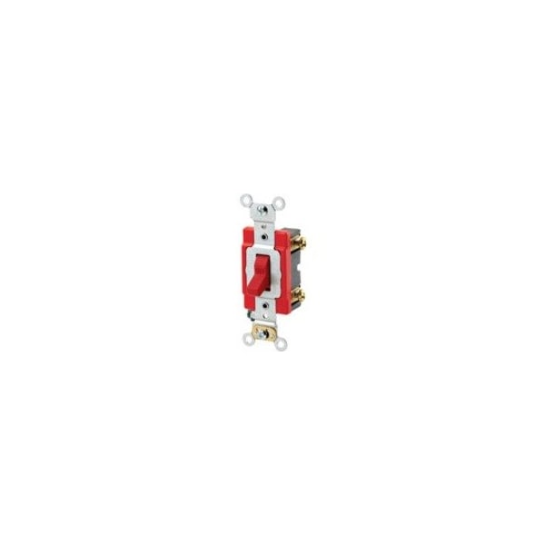 Leviton Wall Switch, 2 hp, Toggle, 20 A, Red 1221-2R - main
