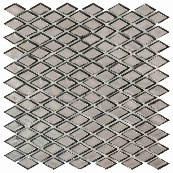 Apollo Tile Silver 10.8 in x 11.4 in Glass Glossy Floor and Wall Mosaic Tile 8.55 sqft/case, 10PK APLADI8801A - main