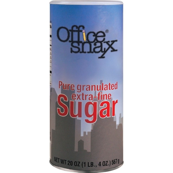 Office Snax Granulated Sugar Canister, 20 oz (567 g), Granulated Sugar, 24PK 19 - main