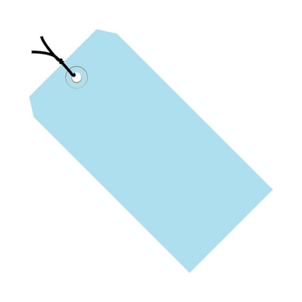Partners Brand Shipping Tags, Pre-Strung, 13 Pt., 4 3/4" x 2 3/8", Light Blue, PK1000 G11052B - main