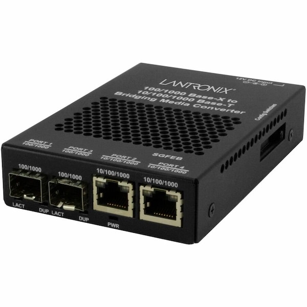 Transition Networks DUAL 10/100/1000BT TO Dual 1000BX SFP with NA Pwr Supply SGFEB1040-330-NA - main