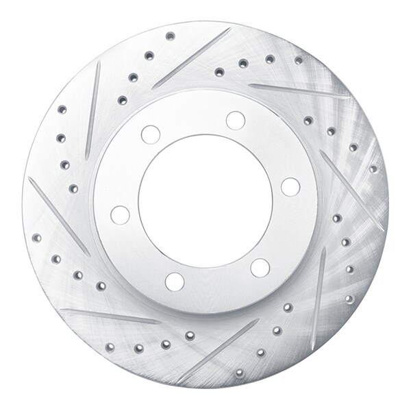 Dynamic Friction Co DFC Brake Rotor - Drilled and Slotted - Silver 631-76123L - main