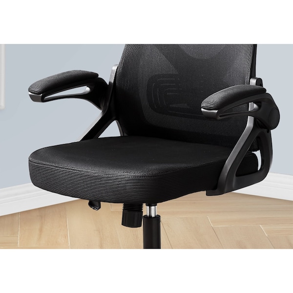 Monarch Specialties Office Chair, Adjstbl Hght, Ergonomic, Swivel, Work, Black Metal, Black Mesh, Contemporary, Modern I 7334 - main
