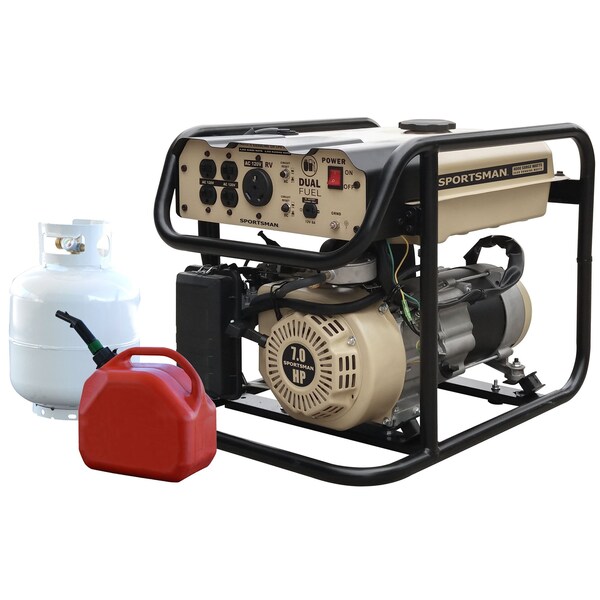 Sportsman Portable Generator, Gasoline/Liquid Propane, 3,500 W Rated, 4,000 W Surge, Recoil Start, 30/20 A GEN4000DF-SS - main