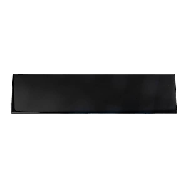 Apollo Tile 1Black 4 in x 16 in Glass Glossy Wall Subway 5.33 sqft/case, 12PK APLA88091 4x16A - main