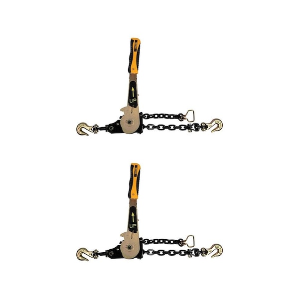 Mytee Products 3/8in - 1/2in Easy Ratchet Chain Binder w/ Swivel Grab Hook, 2PK CB-AEZ38x2 - main
