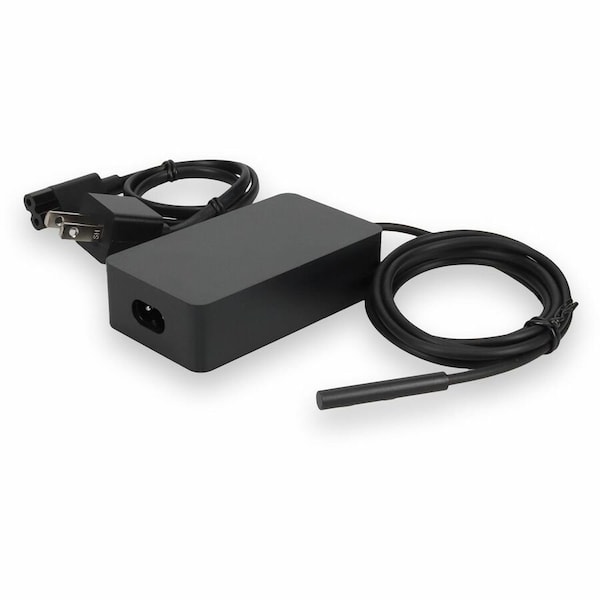 Add-On AddOn Microsoft Q4Q-00001 Compatible 65W 15V at 4A Black Magnetic Tip Laptop Power Adapter and Cable Q4Q-00001-AA - main