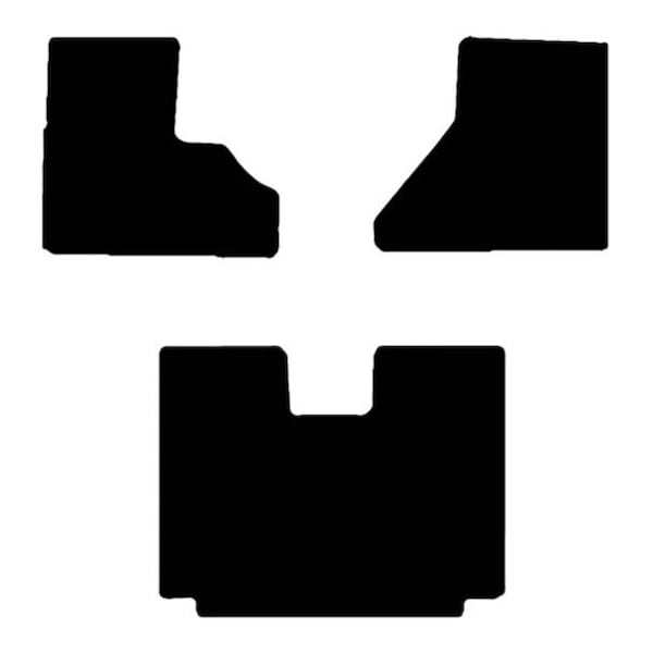 Ilc Replacement For Freightliner Coronado 132 Year 2004 Black Front And Middle Floor Mats WZ-EFBV-R - main