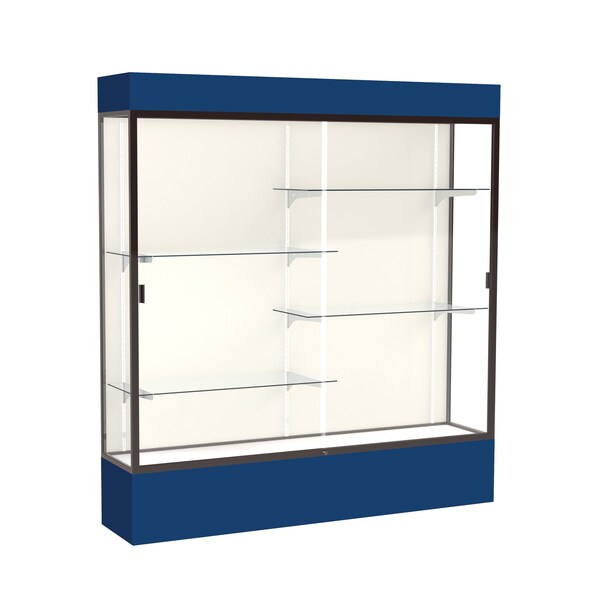 Ghent Lighted Floor Display Case 72x80x16, Plaque, Bronze 3176PB-BZ-NY - main