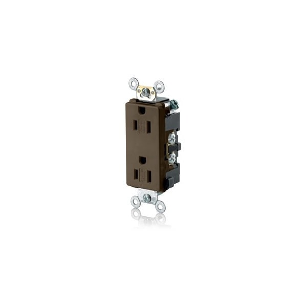Leviton Commercial Grade Decora Receptacle, 15 Amp, 125 Volt TDR15 - main