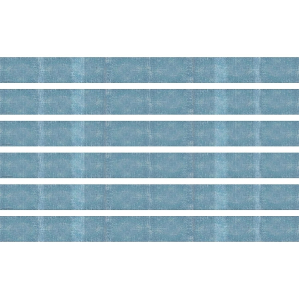 Teacher Created Resources Moving Mountains Blue Straight Border Trim, 35 Feet Per Pack, 6PK TCR9148 - main