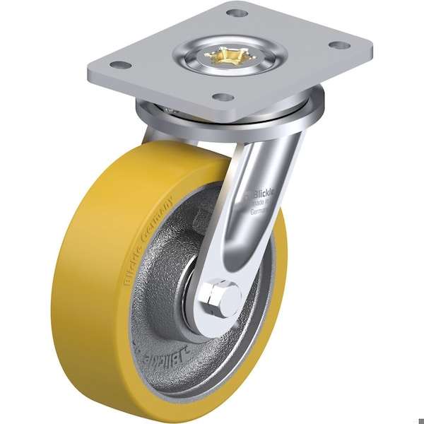 Blickle Swvl Plate Caster, Poly, 6-1/4", 1750 lb. LO-GTH 160K - main