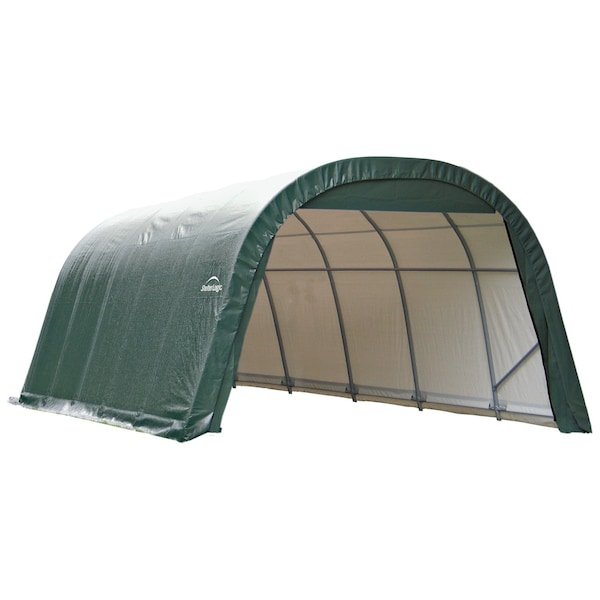 Shelterlogic ShelterCoat 12 x 20 x 8 ft Green Wind And Snow Rated Garage Round 71342 - main