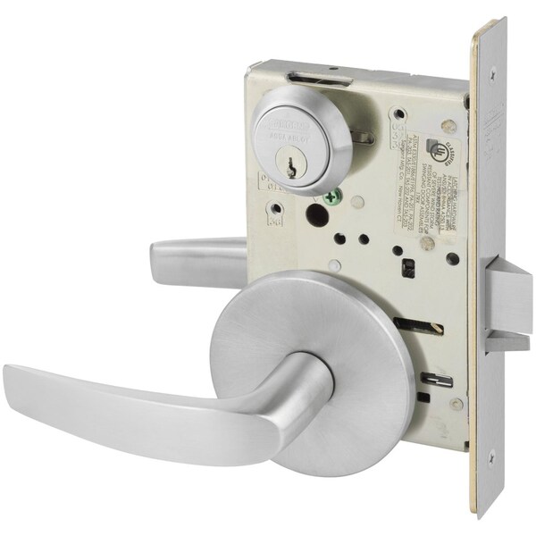 Sargent Grade 1 Storeroom or Closet Mortise Lock, B - Lever, L - Rose, Field Reversible, Conventional Cylin 8204 LB 26D - main