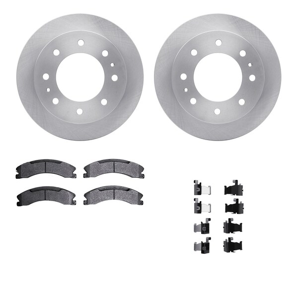 Dynamic Friction Co DFC Brake Rotor- Heavy Duty Brake Pad includes Hardware 6412-48133 - main
