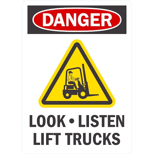 Lyle Look. Listen Lift Trucks (with Graphic), 10x14, Non-Reflective, White G-1232-NA_10x14 - main