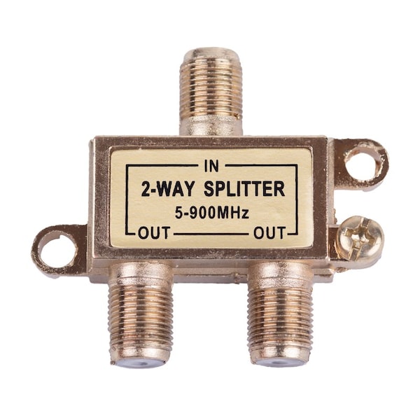 Monster Cable Just Hook It Up 2 Way Coax Splitter 75 ohm 900 MHz 140005-00 - main