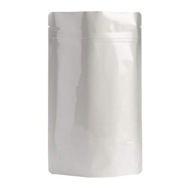 Sealer Sales 8oz 225g Stand Up Zip PouchesWhite Foil, 1000PK FUB8Z04-NZL - main