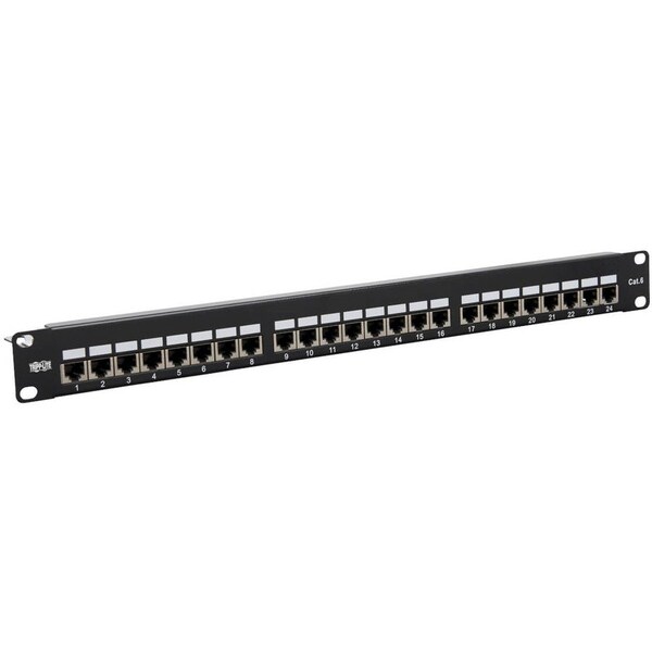 Eaton Tripp Lite Series Cat5e/Cat6 24-Port Patch Panel - Shielded, Krone IDC, 568B, RJ45 Ethernet N252-024-SH-K - main