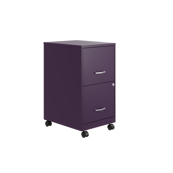 Space Solutions 14.25 in W 2 Drawer Mobile Vertical File Cabinet, Midnight Purple 25277 - main
