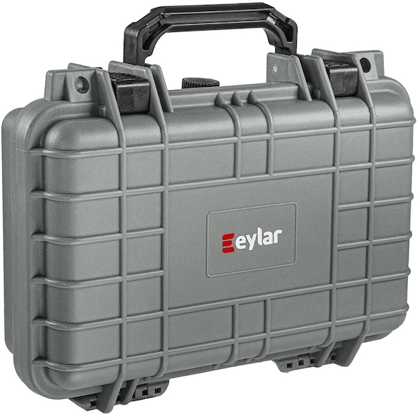Eylar Compact 11.6in Gear, Equipment, Camera Hard Case Waterproof with Foam Gray SA00010-GRA - main