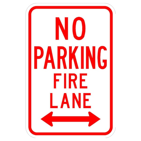 Sign Solutions Usa Parking Sign, 12 in W, Aluminum Sign, White DCS10DWT1218CUS00212 - main