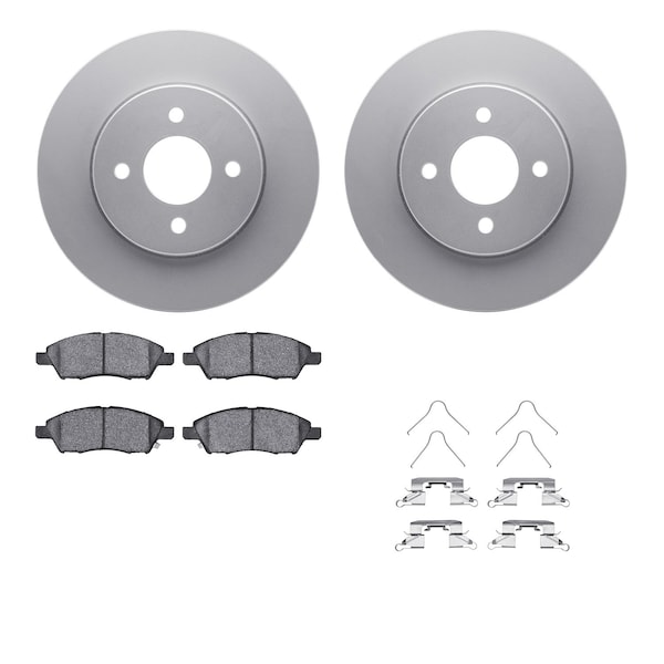 Dynamic Friction Co DFC GEOSPEC Coated Rotors with 5000 Brake Pads - Ceramic and Hardware 4512-67117 - main