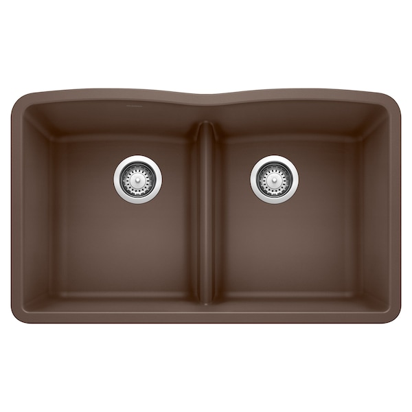 Blanco Diamond Equal Double Low Divide, Cafe Brown 442078 - main