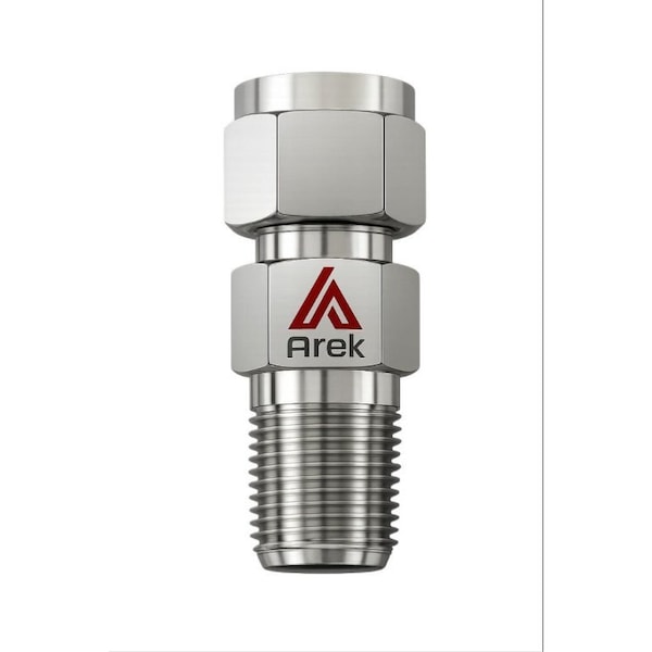 Arek Male Connector 1/4" Tube OD X 1/4" NPT SS 316 RL116 MC_1/4 X 1/4 - main