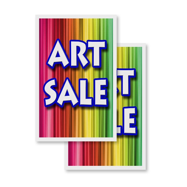 Signmission Art Sale, Vinyl Decals Only 24 Inch x 36 Inch, Vinyl Decal, 2PK DSB-2436-2PACK-Art Sale - main